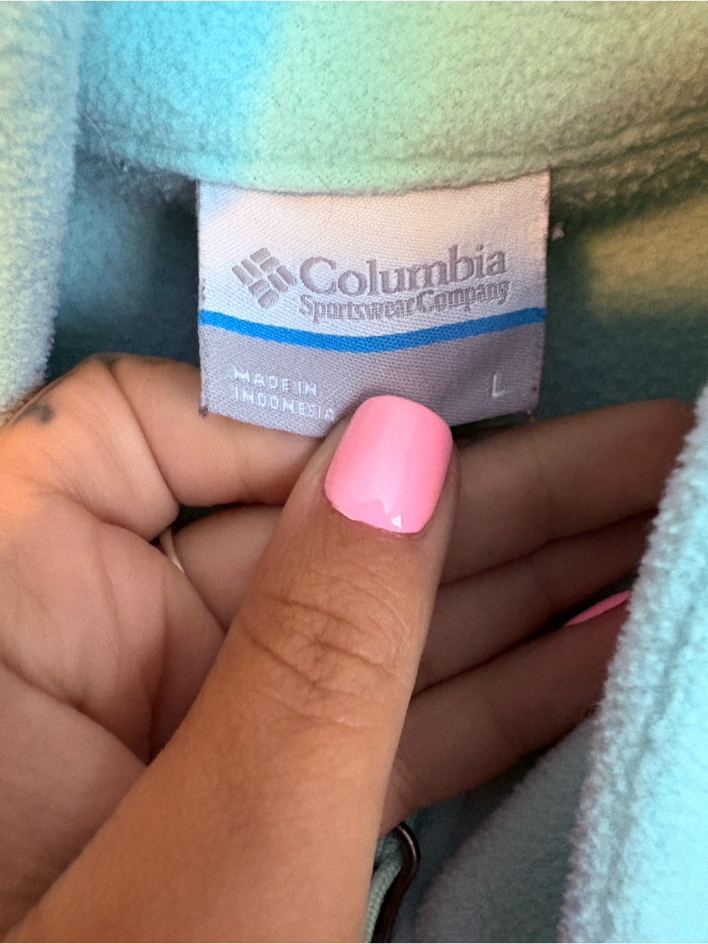 Columbia Light Blue Full-Zip Fleece Jacket - Picture 2 of 6